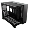 2500X Micro ATX Dual Chamber PC Case - Black/Obsidian Aluminum - Image 9