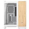2500X Micro ATX Dual Chamber PC Case - White/Bamboo Wood - Image 12