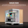 2500X Micro ATX Dual Chamber PC Case - White/Bamboo Wood - Image 2