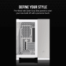 2500X Micro ATX Dual Chamber PC Case - White/Satin Gray Aluminum - Image 3