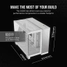 2500X Micro ATX Dual Chamber PC Case - White/Satin Gray Aluminum - Image 7