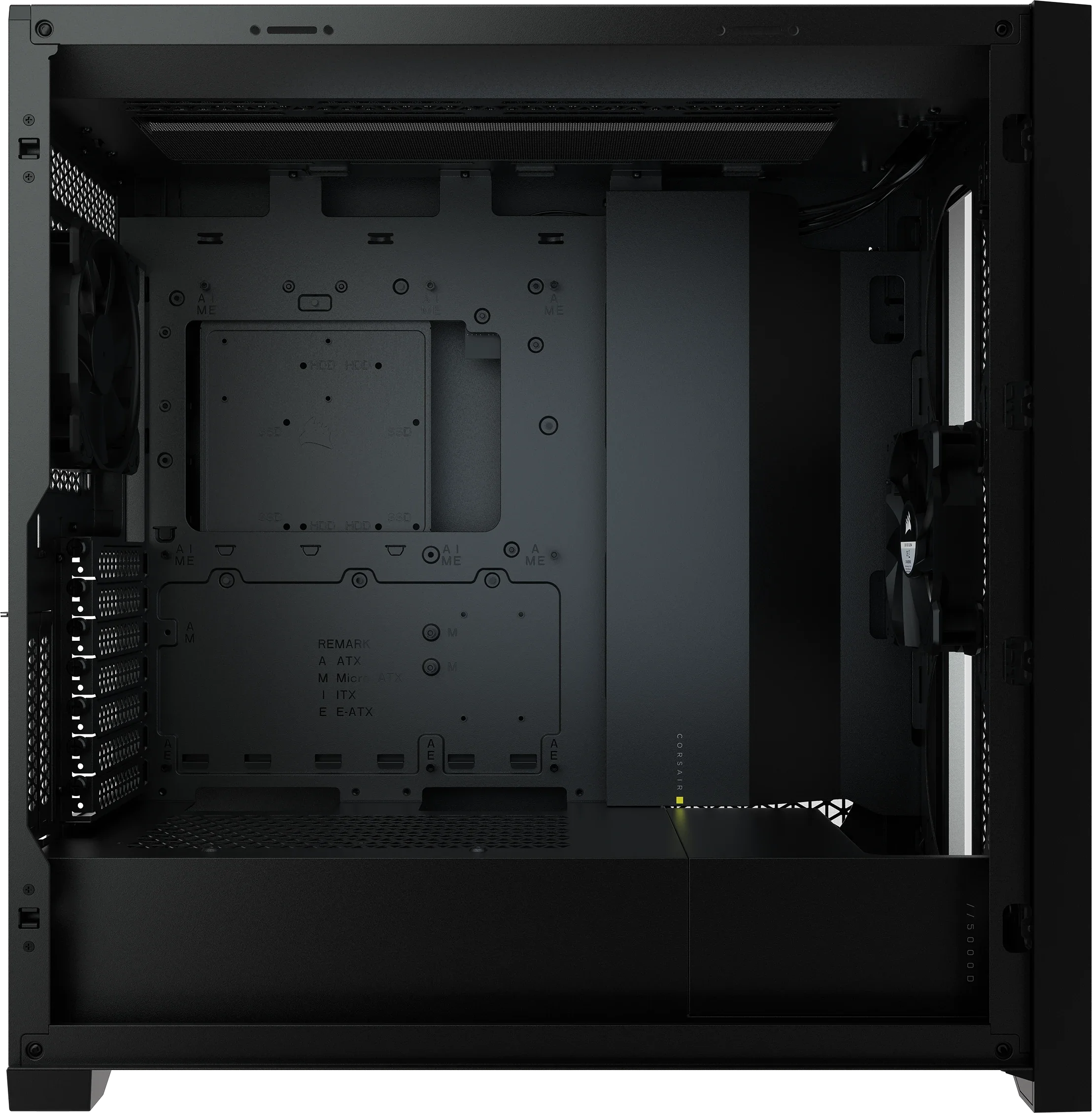 5000D AIRFLOW Tempered Glass Mid-Tower ATX PC Case — Black - Image 14