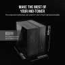6500D AIRFLOW Mid-Tower Dual Chamber PC Case - Black - Image 7