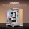 6500X Mid-Tower Dual Chamber PC Case - White/Bamboo Wood - Image 2