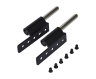 Carbide 678C Tempered Glass Door Hinges, Black - Image 2