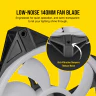 CORSAIR QL Series, QL140 RGB, 140mm RGB LED Fan, Dual Pack with Lighting Node CORE, Refurbished - Image 6