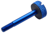 Crystal Series 570X Blue Anodized Aluminum Thumbscrews