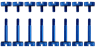 Crystal Series 570X Blue Anodized Aluminum Thumbscrews - Image 3