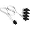 Elite Premium Individually Sleeved SATA Power Cable (4 connectors) Type 4 - White