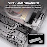 Elite Premium Individually Sleeved Type-4 PSU Cables Starter Kit - Black/White - Image 3