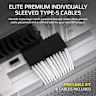 Elite Premium Individually Sleeved Type-5 PSU Cables Pro Kit - White - Image 4