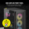iCUE 4000D RGB AIRFLOW Mid-Tower Case, Black - 3x AF120 RGB ELITE Fans - iCUE Lighting Node PRO Controller - High-airflow Design - Image 4