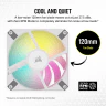iCUE AF120 RGB SLIM 120mm PWM Fluid Dynamic Bearing Fan — White Twin Pack - Image 6