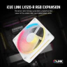 iCUE LINK LX120-R RGB 120mm PWM Reverse Fan Expansion - White - Image 2