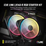 iCUE LINK LX140-R RGB 140mm PWM Reverse Fans Starter Kit - Image 2