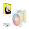 iCUE LINK LX140-R RGB 140mm PWM Reverse Fans Starter Kit - White - Image 9