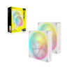 iCUE LINK LX140 RGB 140mm PWM Fans Starter Kit - White - Image 7