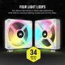 iCUE LINK QX120 RGB 120mm PWM PC Fan Expansion Kit - White - Image 4