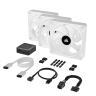 iCUE LINK QX120 RGB 120mm PWM PC Fans Starter Kit with iCUE LINK System Hub - White - Image 15