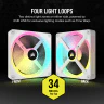 iCUE LINK QX140 RGB 140mm PWM PC Fan Expansion Kit - White - Image 4