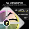 iCUE LINK QX140 RGB 140mm PWM PC Fan Expansion Kit - White - Image 5