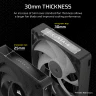 iCUE LINK RX120 MAX RGB 120mm PWM Thick Fan Expansion - Black - Image 3
