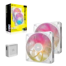 iCUE LINK RX140 MAX RGB 140mm PWM Thick Fans Starter Kit - White - Image 8