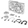iCUE LINK RX140 RGB 140mm PWM Fan Twin Starter Kit - White - Image 9