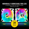 iCUE QL120 RGB 120mm PWM White Fan — Triple Fan Kit with Lighting Node CORE - Image 3