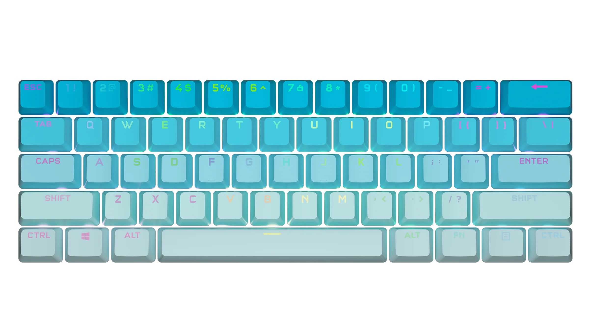 K70 Keycaps - Ethereal Blue - Image 2