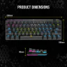 K70 PRO MINI WIRELESS 60% Mechanical CHERRY MX Red Switch Keyboard with RGB Backlighting - Black (KR) - Image 7