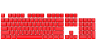 PBT DOUBLE-SHOT PRO Keycap Mod Kit — ORIGIN Red (BE)