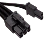 Premium Individually Sleeved PCIe Cables with Dual Connectors, Type 4 (Generation 3) - Black - Image 2