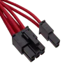 Premium Individually Sleeved PCIe Cables with Dual Connectors, Type 4 (Generation 3) - Red - Image 2