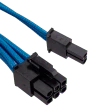 Premium Individually Sleeved PCIe Cables with Single Connector, Type 4 (Generation 3) - Blue - Image 2