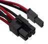 Premium Individually Sleeved PCIe Cables with Single Connector, Type 4 (Generation 3) - Red/Black - Image 2
