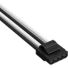 Premium Individually Sleeved Peripheral Power (Molex-style) Cable (4 connectors) Type 5 Gen 5, White/Black - Image 2