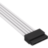 Premium Individually Sleeved Serial ATA (SATA) Cable (4 connectors) Type 5 Gen 5, White - Image 2