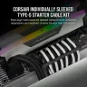 Premium Individually Sleeved Type-5 PSU Cables Starter Kit, White/Black - Image 2