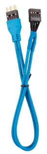 Premium Sleeved Front Panel Extension Kit 30cm — Blue - Image 2