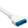 Premium Sleeved Front Panel Extension Kit 30cm — White - Image 8