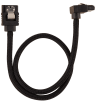 Premium Sleeved SATA 6Gbps 30cm 90° Connector Cable — Black - Image 2