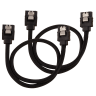 Premium Sleeved SATA 6Gbps 30cm Cable β Black