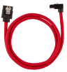 Premium Sleeved SATA 6Gbps 60cm 90° Connector Cable — Red - Image 2