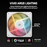 RS120-R ARGB 120mm PWM Reverse Fans Triple Pack - White - Image 4