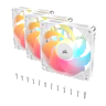 RS120-R ARGB 120mm PWM Reverse Fans Triple Pack - White - Image 9