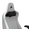 TC200 Gaming Chair – Plush Leatherette – Light Grey/White (UK) - Image 11