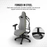 TC200 Gaming Chair – Plush Leatherette – Light Grey/White (UK) - Image 4