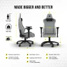 TC200 Gaming Chair – Plush Leatherette – Light Grey/White (UK) - Image 7