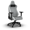 TC200 Gaming Chair – Plush Leatherette – Light Grey/White (UK) - Image 9